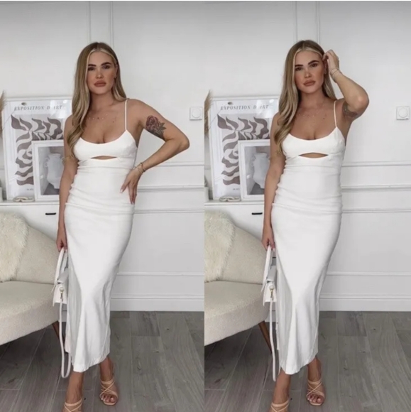 Zara * CUT OUT LINEN BLEND DRESS - Picture 15 of 15